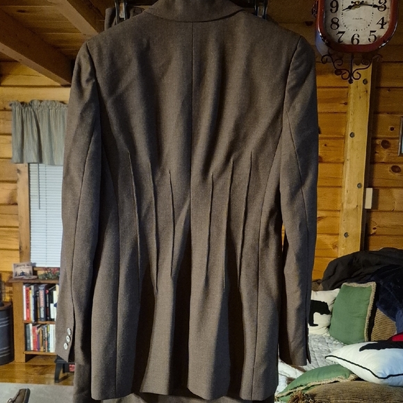 Worth Women's Dark Brown Blazer And Long Skirt Set - Picture 4 of 15